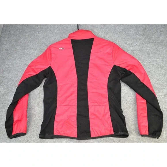 KJUS Ski Jacket Women's 38 / M Red Pink Insulated Primaloft Puffer Snow Full Zip